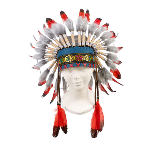 Grande coiffe d'indien rouge