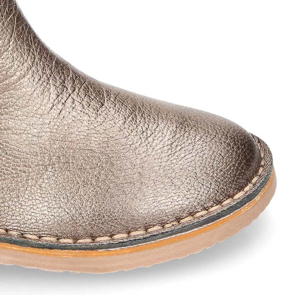 Zip boots in smooth metallic leather - Image 7