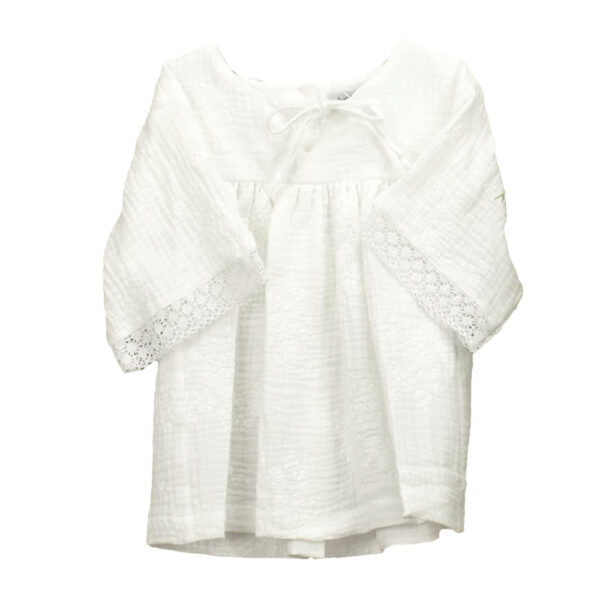 Robe Nectarine à manches dentelle