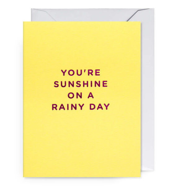 Carte Sunshine on a rainy day