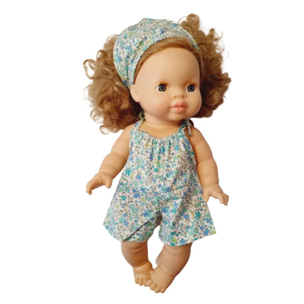 Salopette courte fleurs