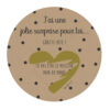 Carte ronde à gratter "Tu vas être le meilleur Papa du monde !"