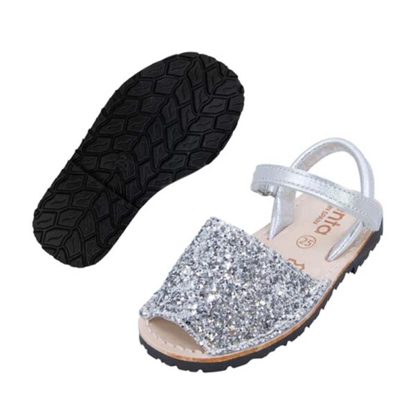 Glitter leather menorquines