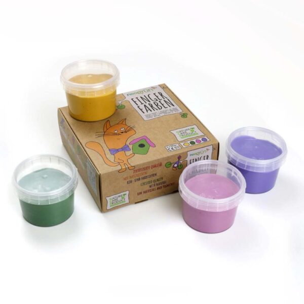 4 pots de peinture doigts vegan Luka/Aki