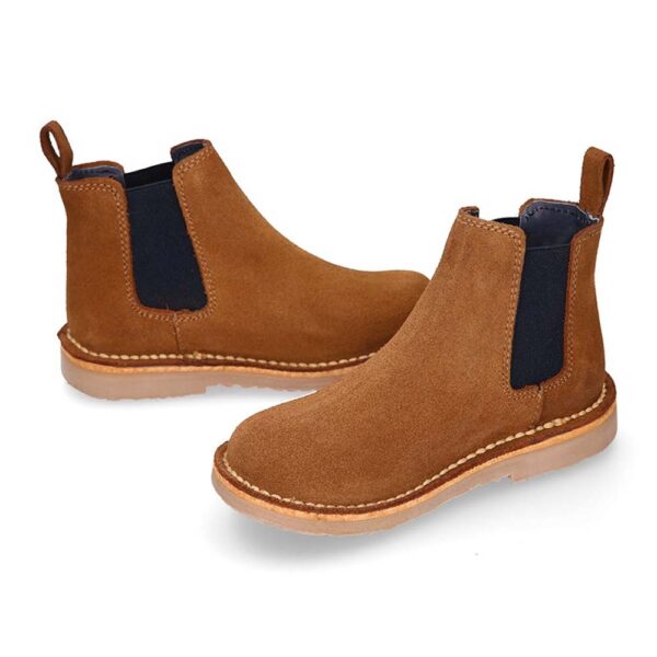 Nubuck leather zip ankle boots