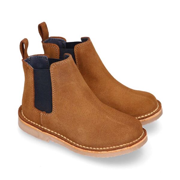 Nubuck leather zip ankle boots