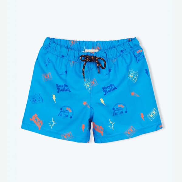 Short de bain imprimé roller
