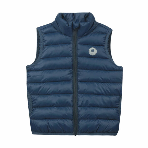 Mixed sleeveless down jacket