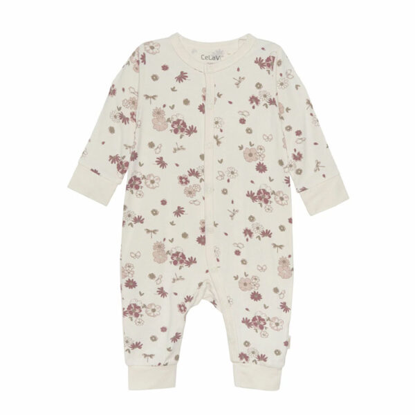Pyjama sans pieds à fleurs