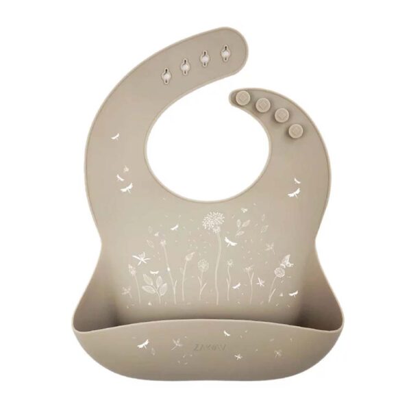 Bavoir silicone avec récupérateur