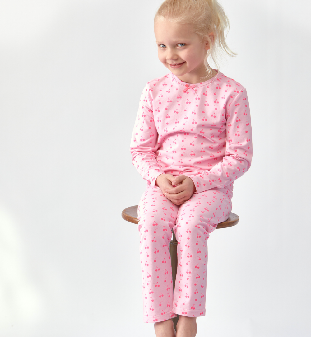 Pyjama bébé long cherries – Image 2