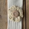 High socks with flower hand crochet - Image 3