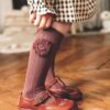 High socks with flower hand crochet - Image 2