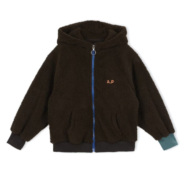 Sherpa hooded zipped jacket
