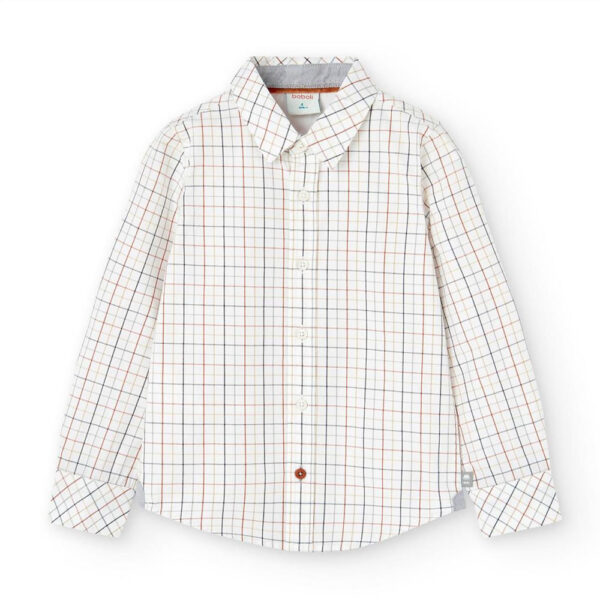 Chemise en popeline à carreaux