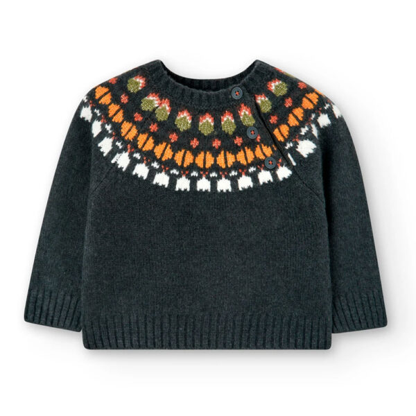 Pull fille en jaquard