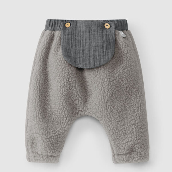 Sherpa/gauze baby pants