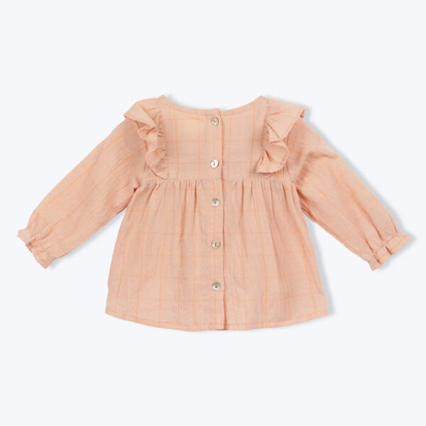 Blouse bébé carreaux nude