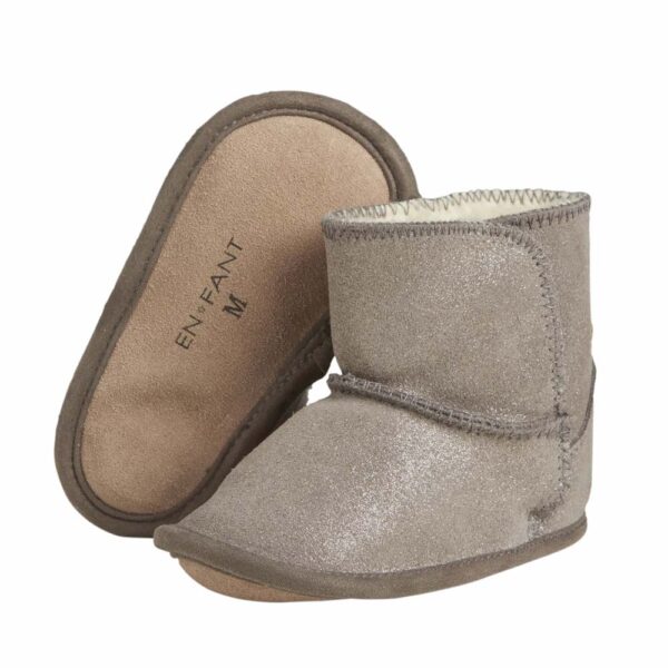 Suede Glitter Baby Boots
