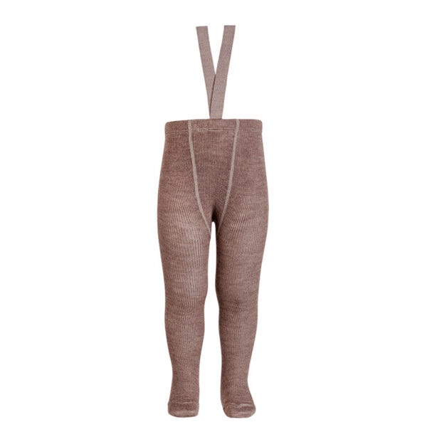 Collants en laine à bretelles