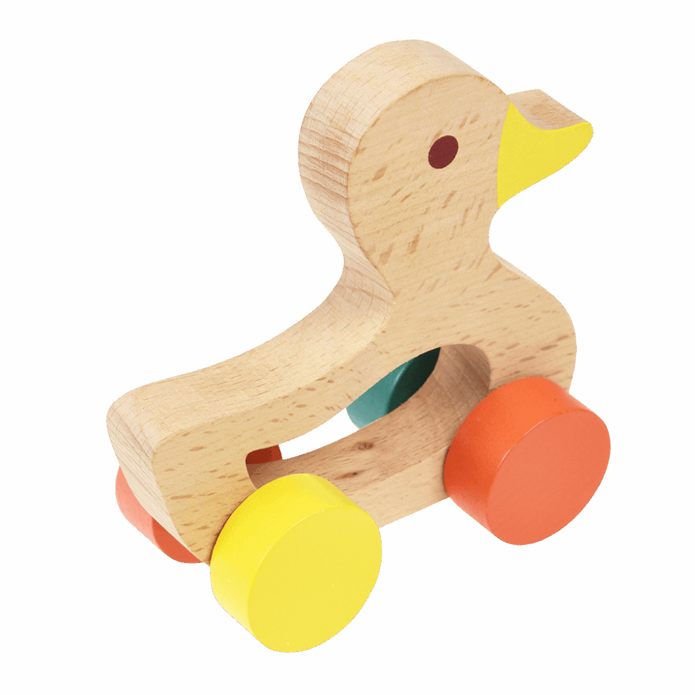 Canard en bois à pousser – Image 3