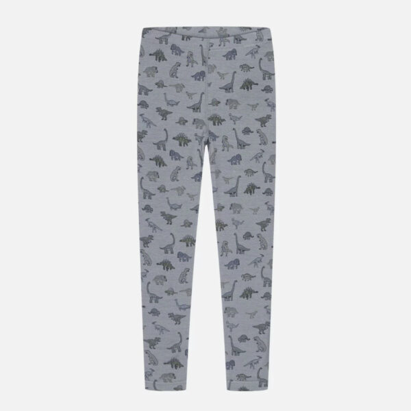 Legging 90% laine dino bleu