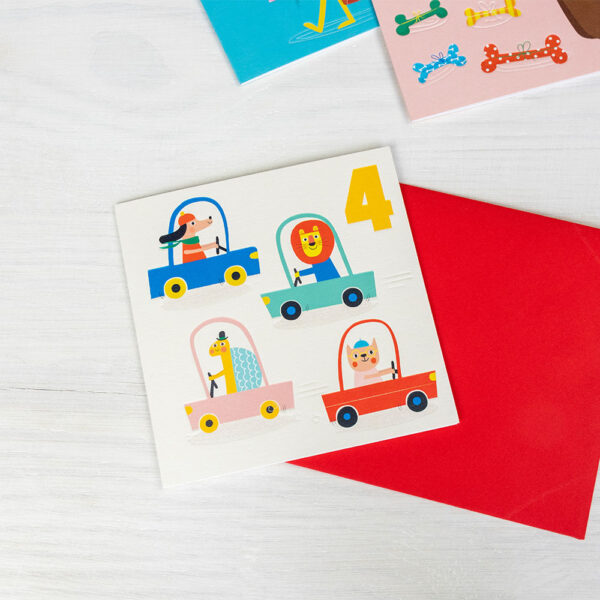 Carte anniversaire 4 ans