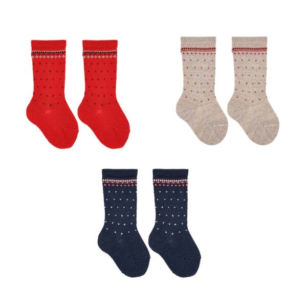 Chaussettes hautes en mélange laine merino