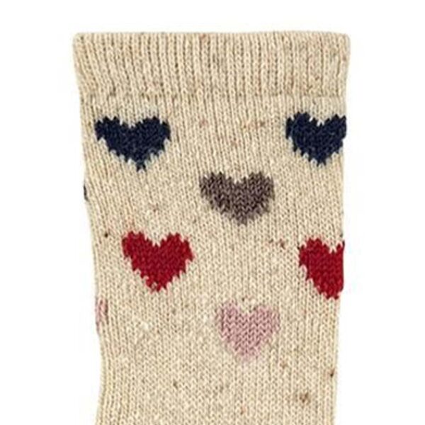 Chaussettes coeurs en laine et viscose