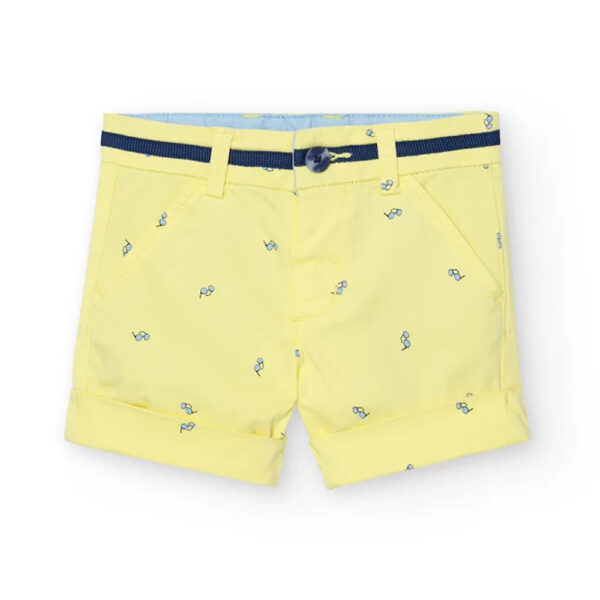 Bermuda en toile imprimé lunettes