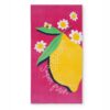 Lemon print beach linen