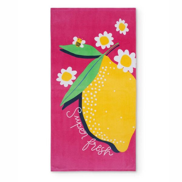 Linge de plage imprimé Citron
