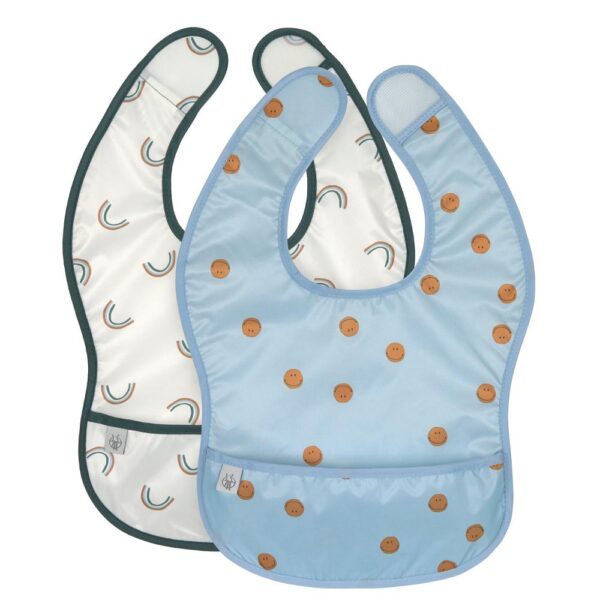 Lot de 2 bavettes avec poche Happy Rascals