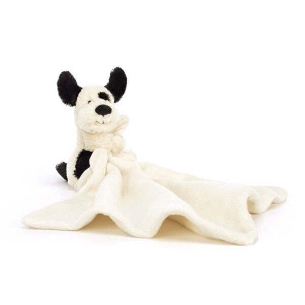 Bashful Black & Cream Puppy Soother Blanket