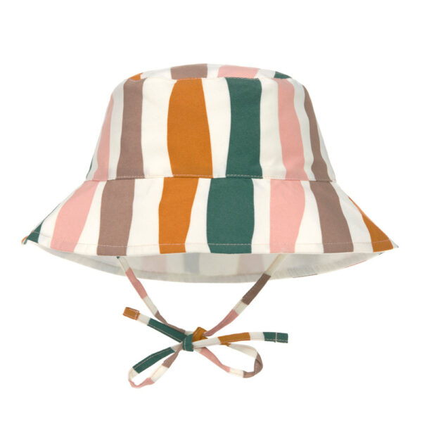 Chapeau Bucket anti-UV réversible Waves Pink