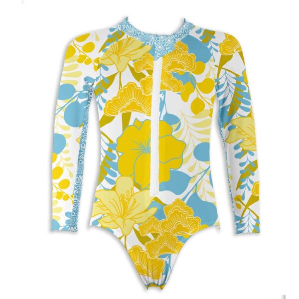 Maillot de bain ML anti-UV Cannes Aloha jaune