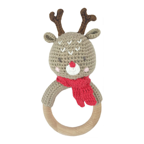 Hook rattle Xmas Reindeer