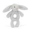 Bashful silver bunny ring rattle rattle