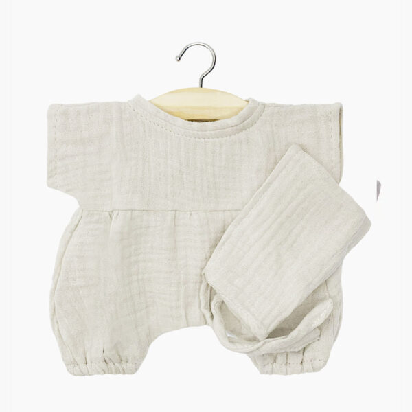 Babies - Combinaison Noa et beguin pointu en gaze