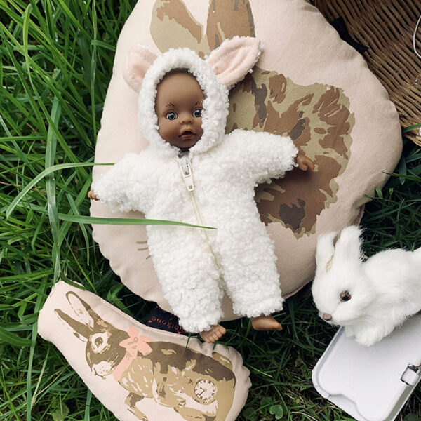 Minis - Combinaison Jeannot en bouclette écru