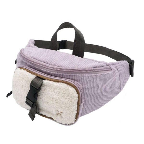 Sac banane côtelé - Lilas