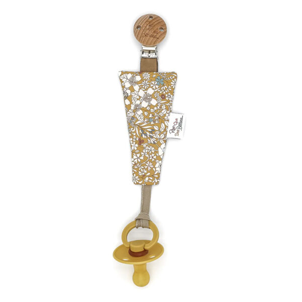 Attache-tétine Liberty - Moutarde