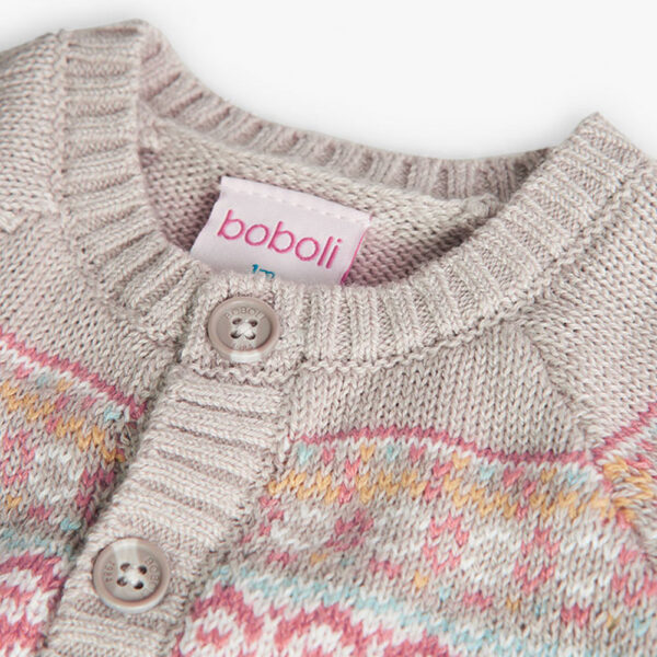 Cardigan bébé jaquard