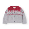 Cardigan bébé jaquard bi-colore