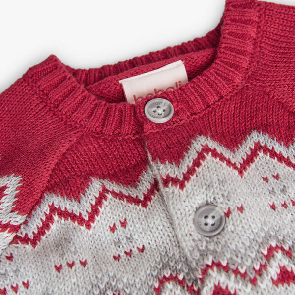 Cardigan bébé jaquard bi-colore