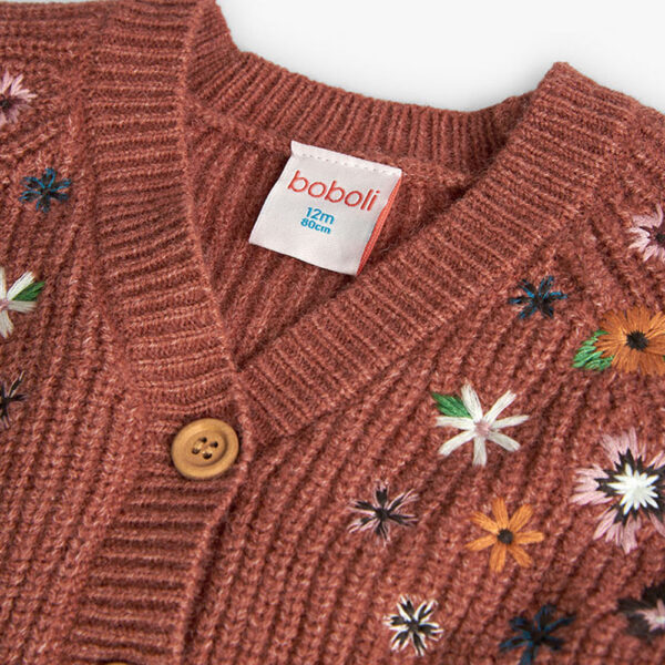 Cardigan brodé fille