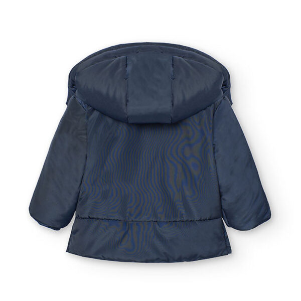 Baby parka in technical canvas