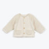 Cardigan bébé broderie bio