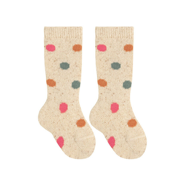 Polka dot knee-high socks