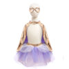 Tutu, cape, Super-duper mask Metalic Gold/Lilac